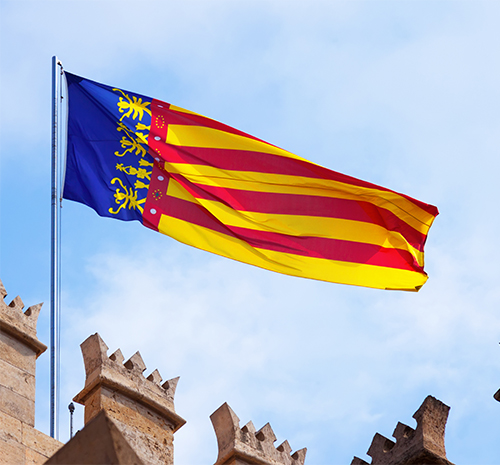 Flag of the Valencian Community Placas monocristalinas